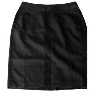 Ann Taylor Womens Skirt Black Size 0 Pencil Tuxedo Wool Blend Lined
